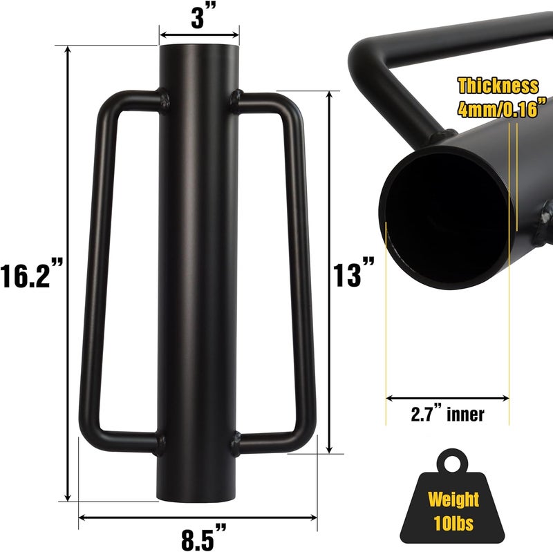 LADECH Fence Post Driver, Heavy Duty Hand Post Pounder with Handle - Use for Metal U Posts, T Posts, Garden Fence (10 Lbs) - Image 3